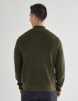 Gasoline Half Zip Long Sleeve Waffle, Navy Marle product photo View 02 S