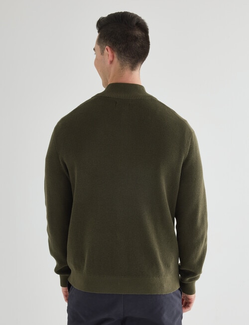 Gasoline Half Zip Long Sleeve Waffle, Navy Marle product photo View 02 L