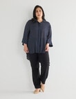 Studio Curve Stripe Shirt, Midnight product photo View 03 S
