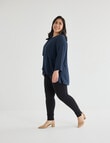 Studio Curve Layered Top, Navy product photo View 03 S