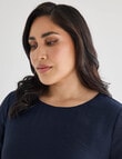 Studio Curve Layered Top, Navy product photo View 05 S
