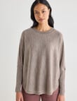 North South Merino Round Neck Sweater, Pebble Melange product photo View 04 S