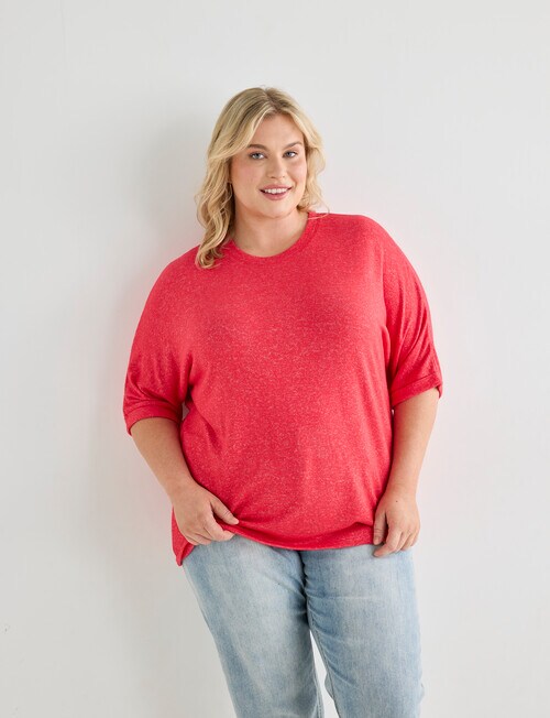 Studio Curve Supersoft Boxy Top, Cherry Marle product photo