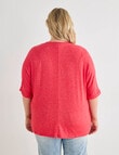 Studio Curve Supersoft Boxy Top, Cherry Marle product photo View 02 S