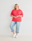 Studio Curve Supersoft Boxy Top, Cherry Marle product photo View 03 S