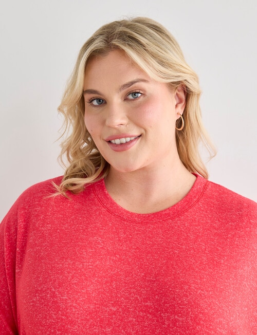 Studio Curve Supersoft Boxy Top, Cherry Marle product photo View 04 L