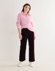 North South Merino Quarter Zip Sweater, Sweet Pink Marle product photo View 09 S