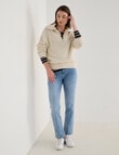 North South Merino Quarter Zip Sweater, Vanilla product photo View 08 S