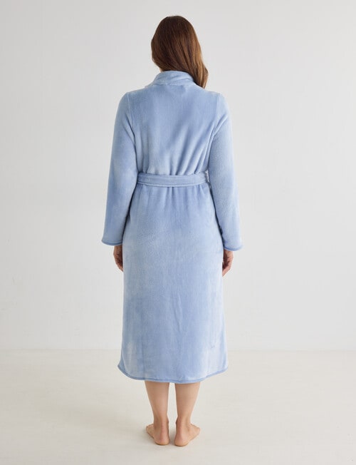 Ruby & Bloom Zip Plush Robe, Pale Blue, 10-26 product photo View 02 L