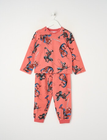 Licensed Spidey & Morales Heroes Long Sleeve PJ Set, Red, 2-8 product photo