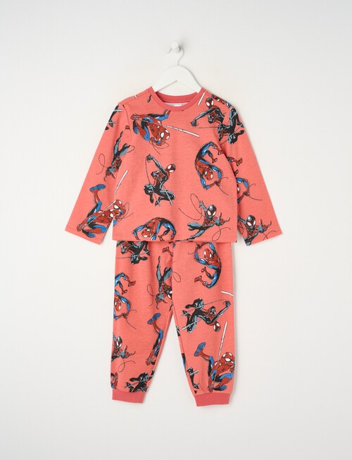 Licensed Spidey & Morales Heroes Long Sleeve PJ Set, Red, 2-8 product photo