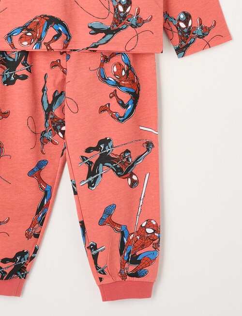 Licensed Spidey & Morales Heroes Long Sleeve PJ Set, Red, 2-8 product photo View 03 L