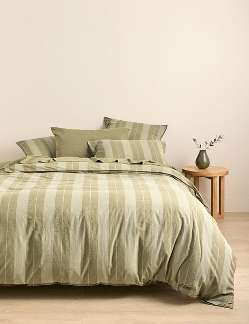 Haven Washed Cotton Marl Duvet Cover Set product photo View 02 L