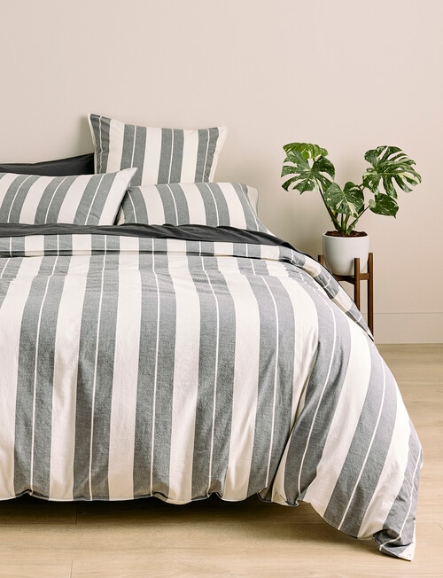 Haven Washed Cotton Marl Duvet Cover Set product photo View 04 L