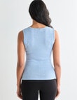Essence Thermals Merino Cotton Lace Trim Singlet, Light Blue, 10-18 product photo View 02 S