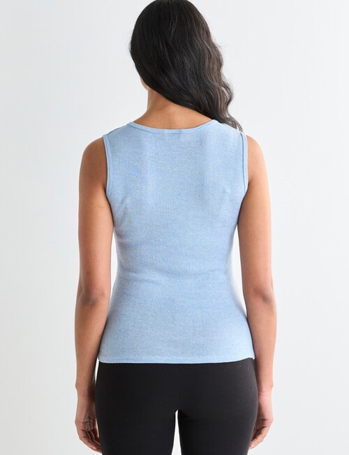 Essence Thermals Merino Cotton Lace Trim Singlet, Light Blue, 10-18 product photo View 02 L