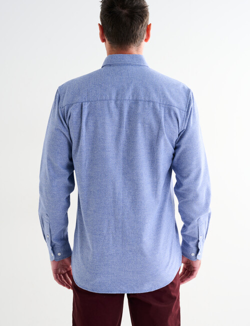 Chisel Mini Check Long Sleeve Shirt, Light Blue product photo View 02 L