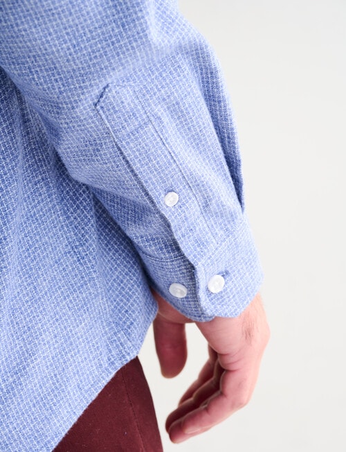 Chisel Mini Check Long Sleeve Shirt, Light Blue product photo View 06 L
