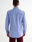 Chisel Mini Check Long Sleeve Shirt, Light Blue product photo View 02 S