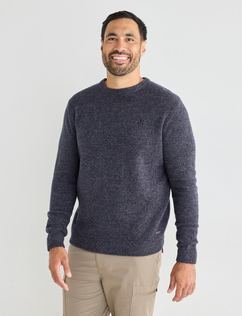 Kauri Trail Crew Neck Sweater, Navy Marle product photo