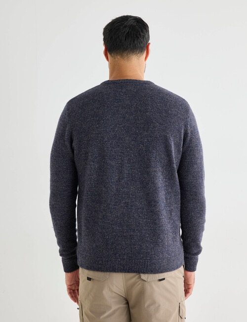 Kauri Trail Crew Neck Sweater, Navy Marle product photo View 02 L