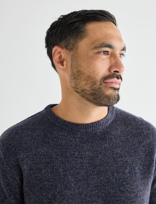 Kauri Trail Crew Neck Sweater, Navy Marle product photo View 04 L