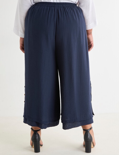 Studio Curve Layered Crop Pant, Navy product photo View 02 L