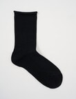 DS Socks Merino Crew Roll Top, Black product photo