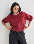 Denim Republic Oversized Sweatshirt, Russet Brown product photo