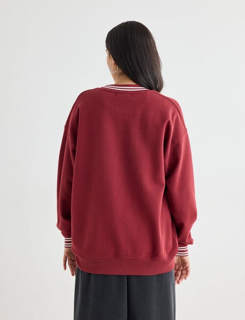 Denim Republic Oversized Sweatshirt, Russet Brown product photo View 02 L