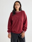 Denim Republic Oversized Sweatshirt, Russet Brown product photo View 04 S