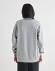 Denim Republic Oversized Sweatshirt, Grey Marle product photo View 02 S
