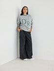 Denim Republic Oversized Sweatshirt, Grey Marle product photo View 03 S