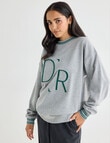 Denim Republic Oversized Sweatshirt, Grey Marle product photo View 04 S