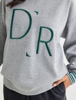 Denim Republic Oversized Sweatshirt, Grey Marle product photo View 06 S