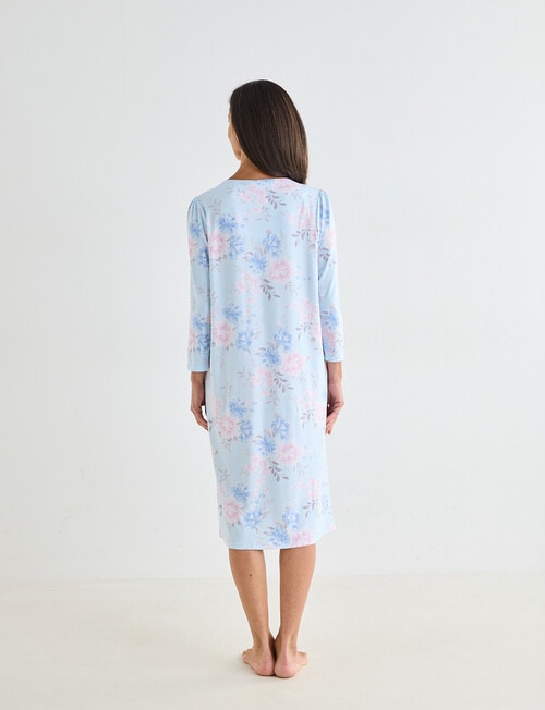 Ruby & Bloom Lace Trim Nightie, Pale Blue Print, 10-26 product photo View 02 L