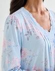 Ruby & Bloom Lace Trim Nightie, Pale Blue Print, 10-26 product photo View 04 S