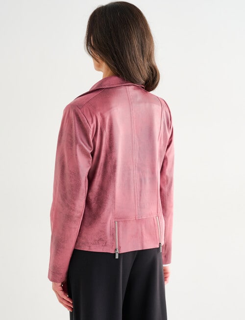 Ella J Zip Detail Jacket, Rosewood product photo View 02 L
