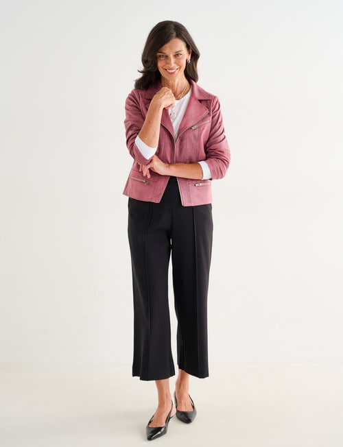 Ella J Zip Detail Jacket, Rosewood product photo View 03 L