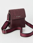 Pronta Moda Paisley Flap Crossbody Bag, Merlot product photo