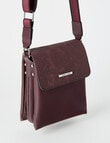 Pronta Moda Paisley Flap Crossbody Bag, Merlot product photo View 04 S