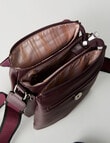 Pronta Moda Paisley Flap Crossbody Bag, Merlot product photo View 05 S