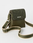 Pronta Moda Paisley Flap Crossbody Bag, Olive product photo