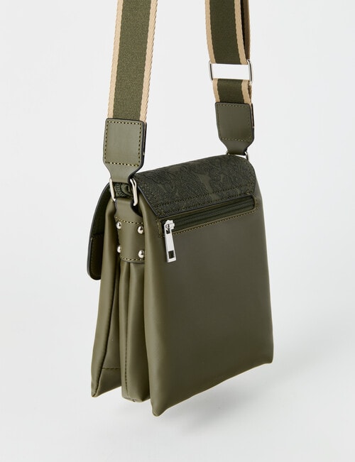 Pronta Moda Paisley Flap Crossbody Bag, Olive product photo View 02 L
