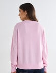 North South Merino Blend Cardigan, Sweet Pink Marle product photo View 02 S