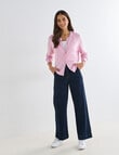 North South Merino Blend Cardigan, Sweet Pink Marle product photo View 03 S