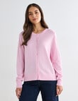 North South Merino Blend Cardigan, Sweet Pink Marle product photo View 05 S
