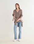 North South Merino Blend Polo Shirt, Pebble Melange product photo View 03 S
