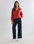 North South Merino Cropped Cardigan, Sienna product photo View 03 S