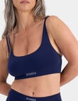 Bonds Bases Bamboo Crop Bra, Black Sea product photo